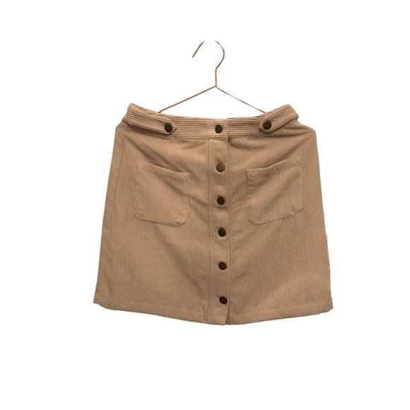 Loveriche Corduroy button down mini Skirt with front pockets size small - Picture 1 of 6